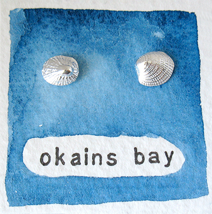 Okains Bay shell studs by The Stud Farm