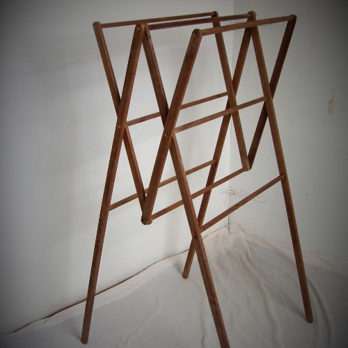 Recycled Wood Folding Clothes Drying, Wooden Laundry Rack Nz