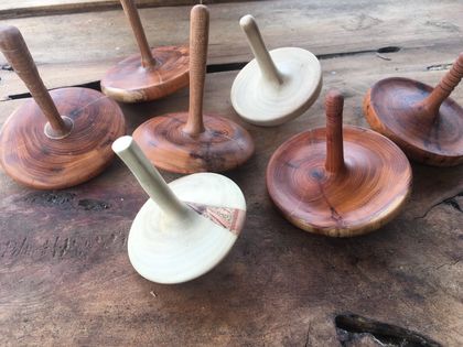 Wooden Spinning Tops 