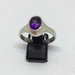 Amethyst and Sterling dress ring