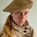 Hand Felted Wool Beret - Natural Colour