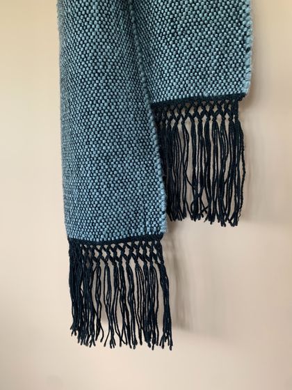 Black lace Handwoven scarf