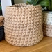 Large custom made t-shirt yarn baskets - height 19cm