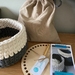 Beginner Crochet Kit - All you need to create a stylish T-Shirt Yarn Basket (20cm diameter) - Choose 2 colours