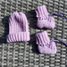 Baby booties and hat set - Lavender