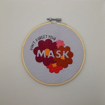 SALE // "don't forget your mask" embroidery