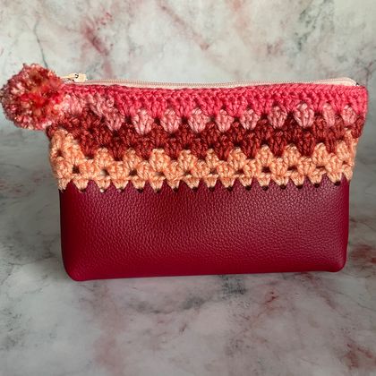Leather/Crochet Bag