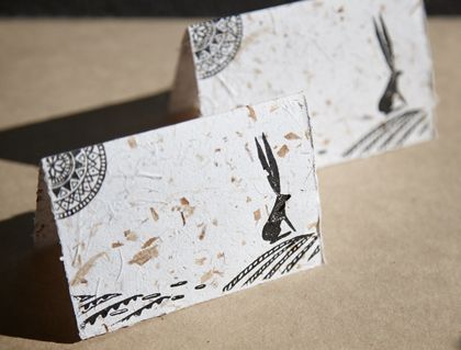 Handmade Paper Card - Bunny