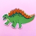 Stegosaurus Dinosaur Vinyl Art Print sticker by West Moor Design