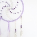 Lavender & White Pearls Asymmetrical Dream Catcher