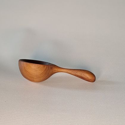 Carved Tōtara coffee scoop 