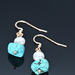 Turquoise Rolled Gold earrings