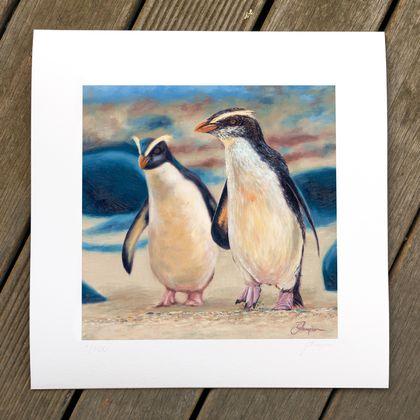 Fiordland Penguins - Giclee Print
