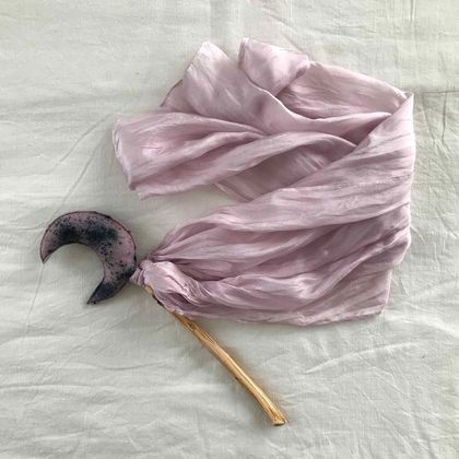 Moon Wand with Lilac Silk