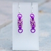 Chainmail earrings: Breast Cancer Awareness