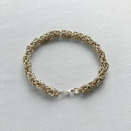 Chainmail bracelet: Sterling silver