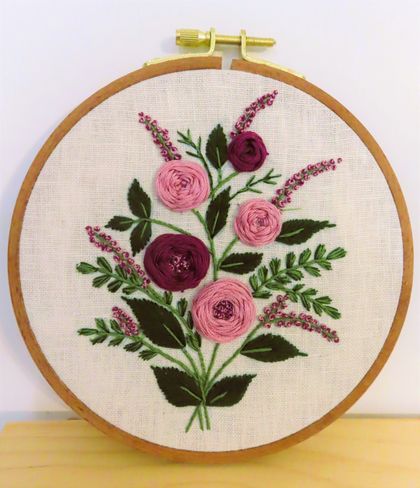 Hand Embroidery Mini full kit “Bouquet Collections#2” Design