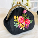 Hand embroidered kiss lock purse "Sweet Flower" (ESKP009-RB)