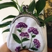 Hand Embroidered kiss lock purse "Sweet Hydrangea design"