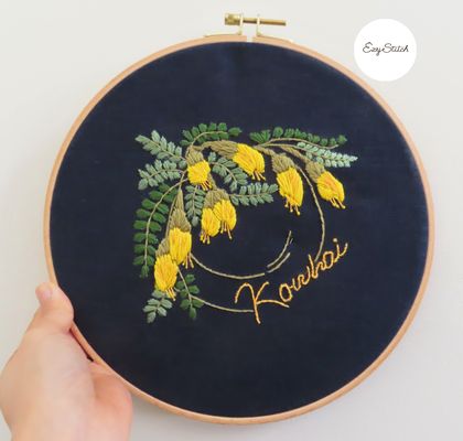 Hand Embroidery full kit “Kōwhai” NZ native tree