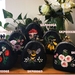 Hand embroidered kiss lock purses