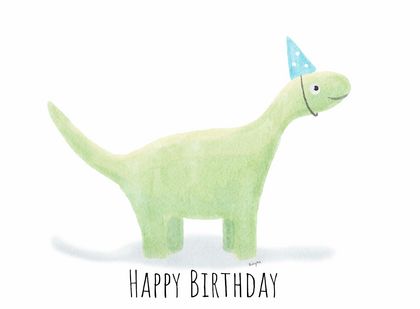 Cute Dinosaur Birthday Card