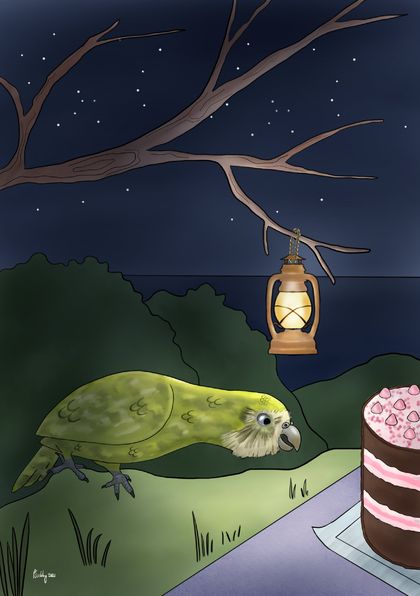 A Kakapos Birthday Card
