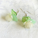 Earrings: Bayberry and Pearl bouquet ('Bridal white and green' range)