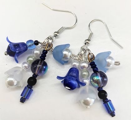 Earrings: Bridesmaid - blue bouquet