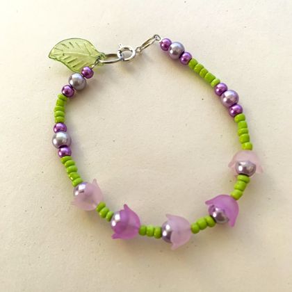 Flower Girl Bracelet: Sweetest Pastel Purple