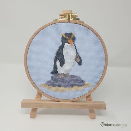 Fiordland Crested Penguin/Tawaki - Cross Stitch Kit