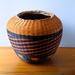 Large Contemporary Hand-Woven Round Basket