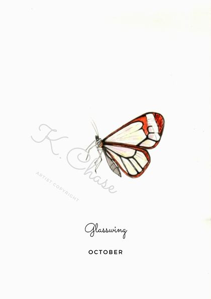 December Birth Butterfly Art Print