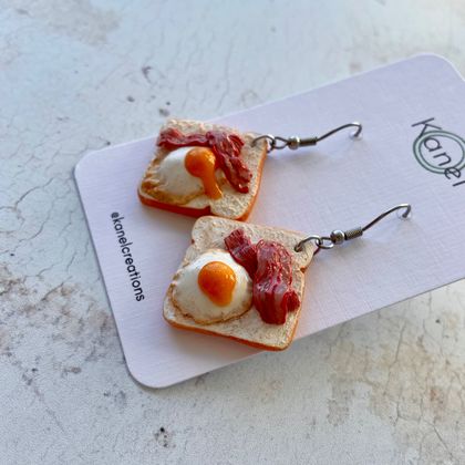 Bacon and Egg Earrings