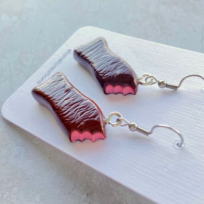 Choccy fish earrings
