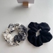 Organic Cotton & Linen Scrunchies 2packs (Maggie Lam Fabric & black)