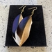 Iridescent Blue Feather Earrings