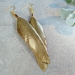 Gold Handcrafted Feather Earrings