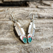 Small Silver Feather Earrings 