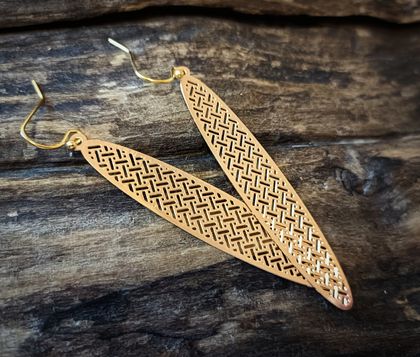New Zealand Harakeke Earrings - Gold