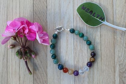 WEALTH MAGNET CRYSTAL HEALING BRACELET # REIKI INFUSED# #UNISEX#