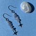 Blue Lace Agate & Star Crystal Earrings