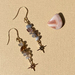 Botswana Agate & Star Crystal Earrings