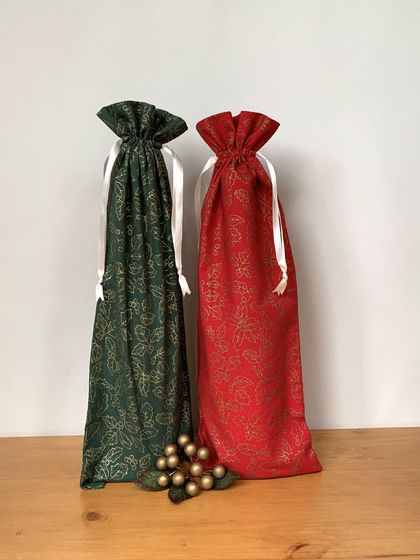 Wine Bag - Reusable fabric gift wrap