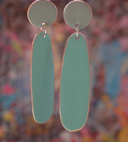 Dot Drops - Light Grey and Light Turquoise