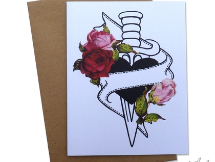 Heart Dagger Tattoo – customised card!