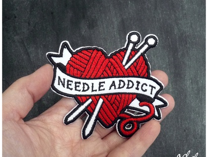 Needle Addict - Iron on Gang Patch