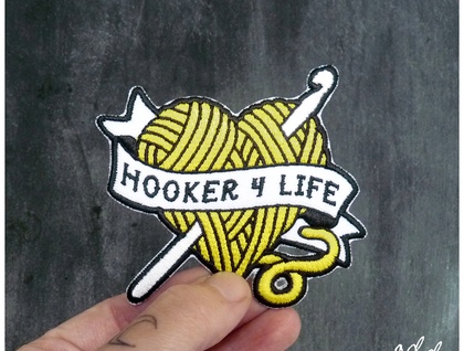 Hooker 4 Life - Iron on Gang Patch