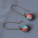 double sided drop earrings - vintage stones 