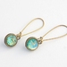 double sided drop earrings - turquoise paisley